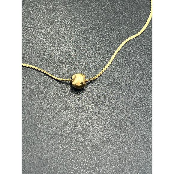 Signed 14K Gold Delicate Dainty Chain Bracelet Ball Bead Vintage Maker Marked - Picture 2 of 9